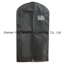 Custom Printed Black Non-Woven PP Travel Suit Bag for Men